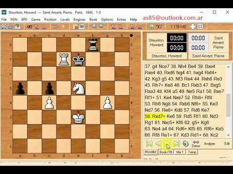 Staunton howard and saint amant pierre 1 0     104