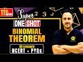 Binomial Theorem One Shot Maths Class 11th Maths NCERT Theorem Introduction Exercise Ushank Sir