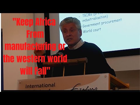 Shocking evidence that WS is keeping Africa from manufacturing.