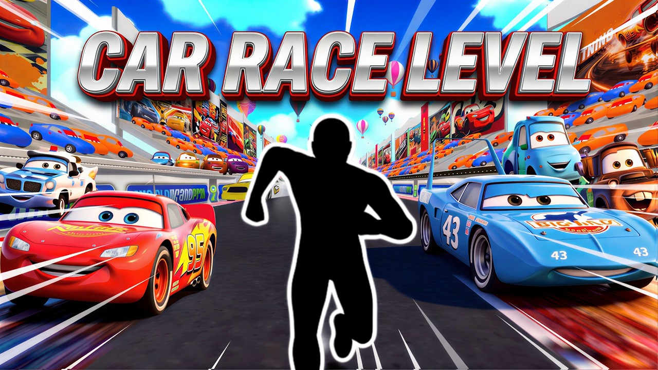 CARS RACE LEVEL Immersive Interactive Warm Up | Race To The Finish! 🏆|  Viral Interactive Game