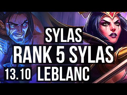 SYLAS vs LEBLANC (MID) | Rank 5 Sylas, 70% winrate, Dominating | TR Challenger | 13.10