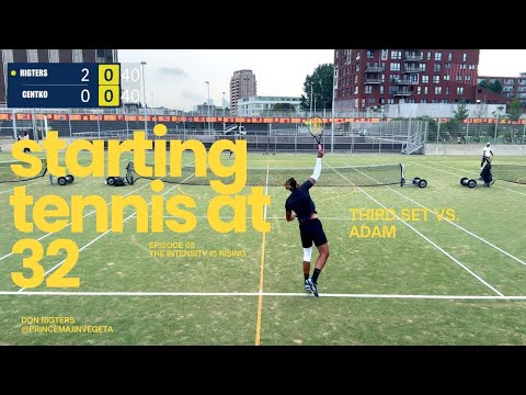 Beginner Tennis Match | Third Set | The Intensity Picks Up