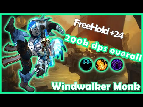 +24 FreeHold | 10.1.7 | 200k overall | Windwalker Monk | Dragonflight | MM+ | Fortified