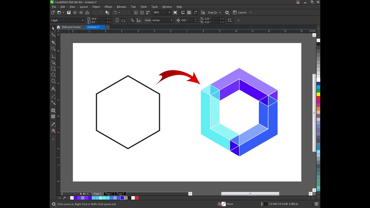 LOGO DESIGN WITH POLYGON TOOL IN CORELDRAW | CORELDRAW TUTORIAL | DOCTOR DESIGN