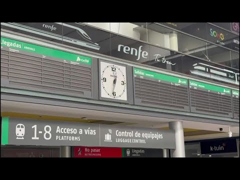 Scene inside Malaga train station as huge blackout hits Spain | AFP