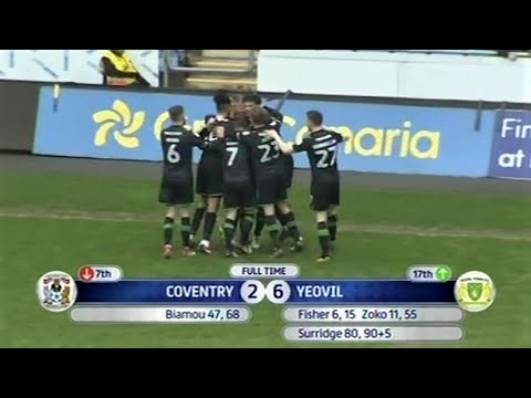 Yeovil hit Coventry for six at Ricoh Arena - 2017/18