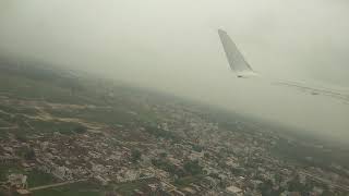 preview picture of video 'Lucknow Airport Take off by Jet AirWays Flight  in Rainy Foggy Cloudy Weather'