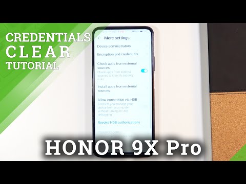 How to Clear Credentials in HUAWEI Honor 9x Pro – Find Credential Storage
