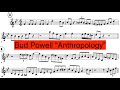 Bud Powell ''Anthropology'' Solo Transcription