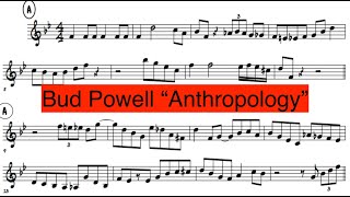 Bud Powell ''Anthropology'' Solo Transcription