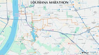 Louisiana Marathon Course Map