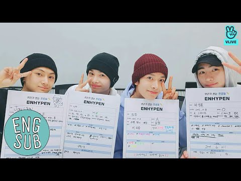 [ENGSUB] 200929 짜잔!! 오래 기다리셨죠? ENHYPEN Writing Profiles Vlive
