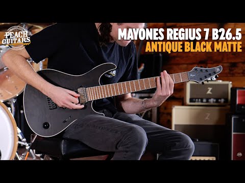 Mayones Regius 7 B26.5 - Birdseye Maple - Antique Black Matte - 7-String image 12