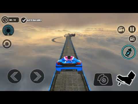 Impossible Stunt Car Tracks 3D:Blue Car Driving Stunt Levels15 Android game play 2022