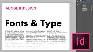 How to Add Text and Change Fonts in Adobe InDesign - Beginner Tutorial