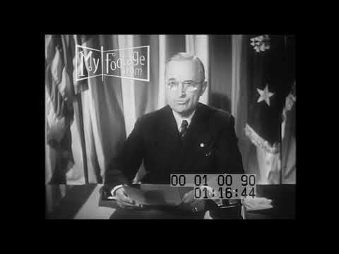 1945 President Truman Addresses Armed Forces About FDR's Death