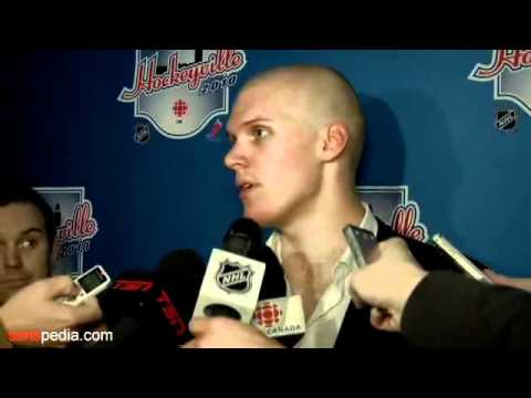 Robin Lehner: Post Game Scrum in Hockeyville 2010