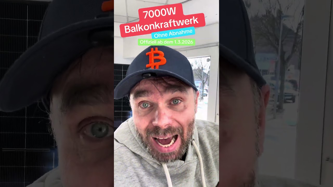 7000W Balkonkraftwerk jetzt offiziell und legal ohne Abnahme ab 1.3.2026