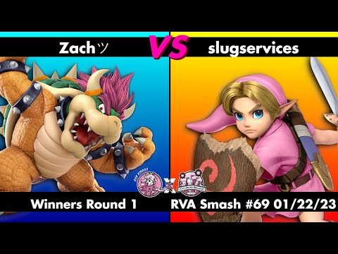 RVA Smash #69: Zachツ (Bowser) vs slugservices (Young Link/Diddy Kong) - Winners R1 - Ultimate SSBU