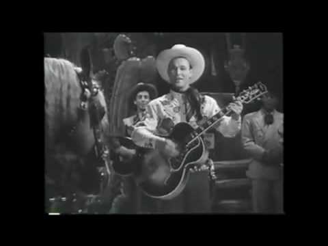 Roy Rogers sings "DON'T FENCE ME IN" in "Hollywood Canteen" with TRIGGER