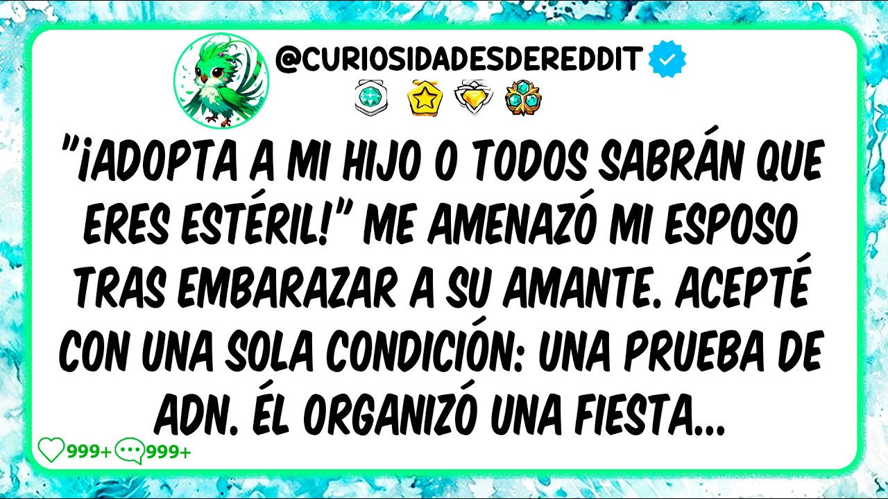 ¡ADOPTA a mi hijo o todos sabrán que eres ESTÉRIL! Me amenazó mi esposo tras embarazar a su amante