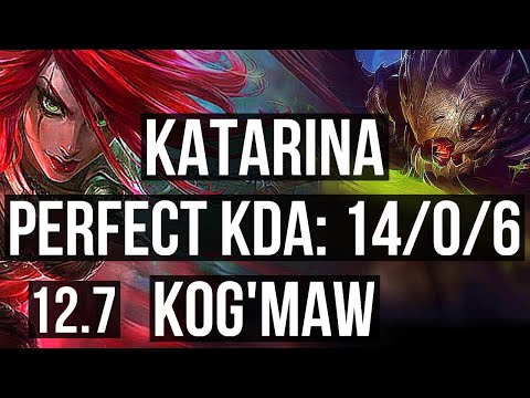 KATARINA vs KOG'MAW (MID) | 14/0/6, 4.1M mastery, Legendary, 1500+ games | EUW Master | 12.7