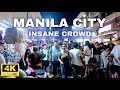Manila Right Now Jam Packed Streets Massive Crowds Non Stop City Action Real Street Life 4K