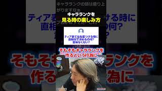キャラランクを見る時の楽しみ方を語るどぐら
