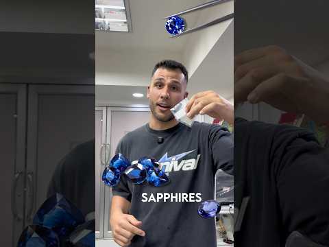 Natural vs. synthetic sapphires under the microscope💎 #sapphire #gemology #gems  #microscope