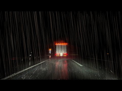 ☔️Heavy Rain Highway Drive💤Drift into Sleep😴
