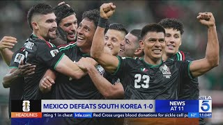 L.A. celebrates as Mexico defeats South Korea in World Cup