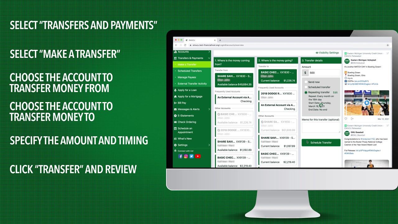 How to Make Internal Transfers | Online Banking Tutorial