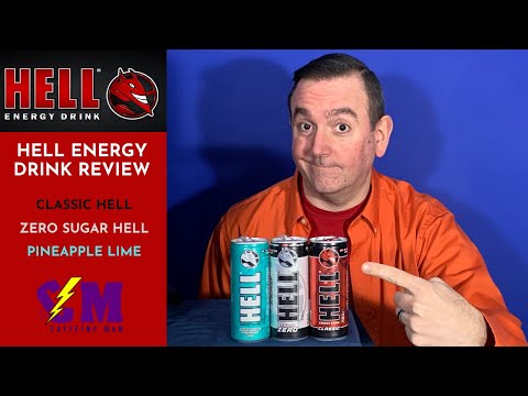 Hell Energy Drink Product Review.Classic Hell Energy, Sugar Free Hell Energy & Pineapple Lime Review