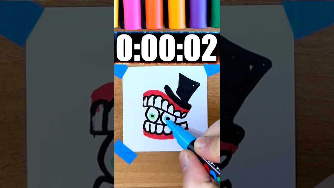 Drawing Caine in 30Sec (The Amazing Digital Circus)