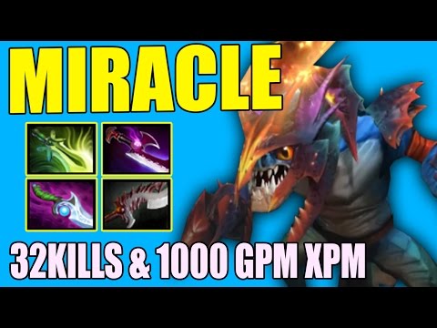 Miracle Dota 2 [Slark] 32KILLS 1000 GPM XPM vol.11