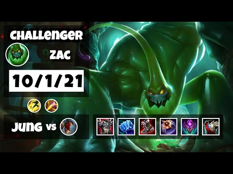 Zac vs Fiddlesticks EU Challenger JUNGLE (10/1/21) - v11.11
