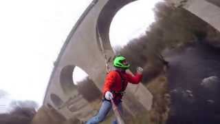 preview picture of video 'Rope Jumping from railway bridge.'