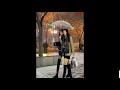 Fair Asian Girls Walking In Snow Fashion