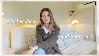 VLOG: making this room cozier + my desire to slow down (but it's HARD)