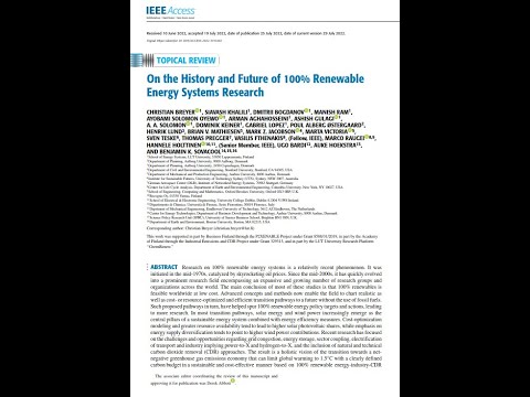On the History and Future of 100% Renewable Energy Systems Research