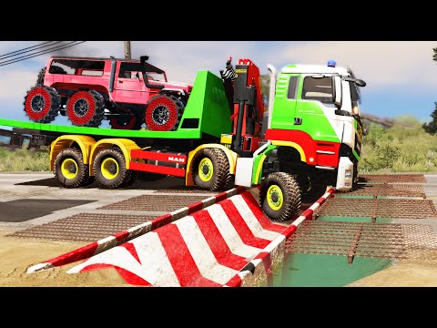 Cars vs Upside Down Speed Bumps #92 | BeamNG.DRIVE