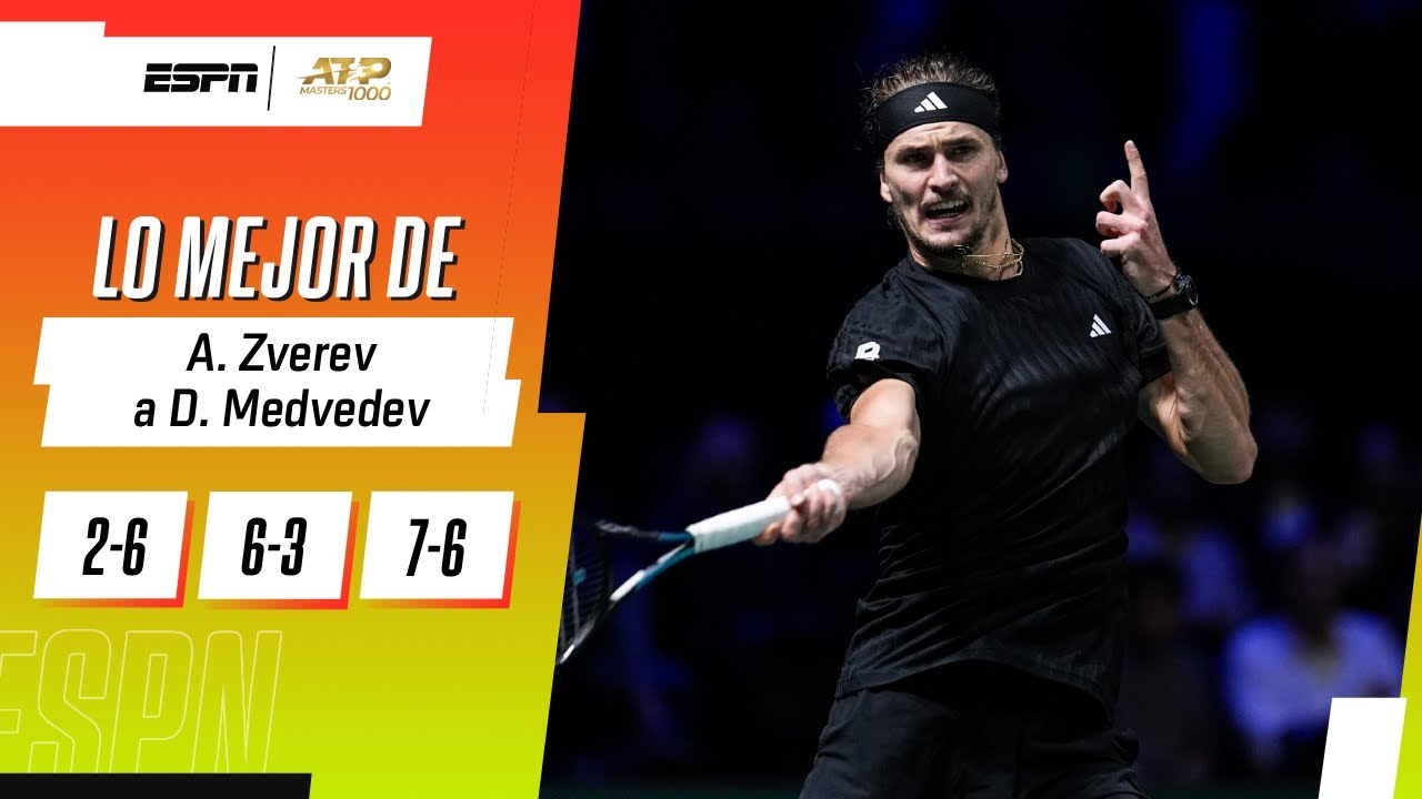 ZVEREV SE LO DIO VUELTA A MEDVEDEV PARA SER SEMIFINALISTA EN PARÍS | RESUMEN