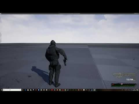UE4 CAR System Shooting 360 degree Stance and Shoot Dodge Recoil Animation