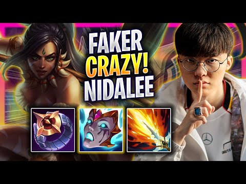 FAKER CRAZY GAME WITH NIDALEE! - T1 Faker Plays Nidalee JUNGLE vs Skarner! | Season 2025
