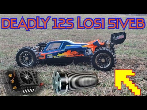 DANGEROUS 12s Losi 5ive [Akill Racing MAD DOG SPIKES] #hobbywing #offroad #speed #fastest #dangerous