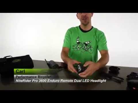 NiteRider Pro 3600 Enduro Remote Dual LED Headlight Review by Performance Bicycle