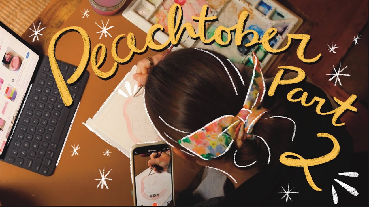 Peachtober Part 2: Painting every day in October | Artist Vlog