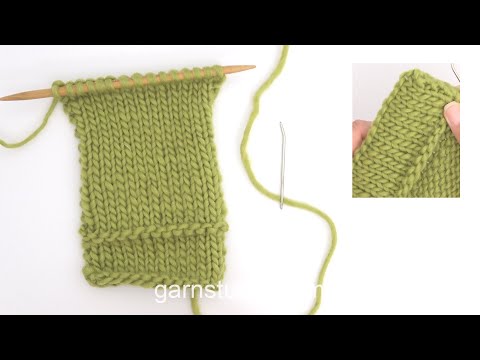 How to knit a folded hem