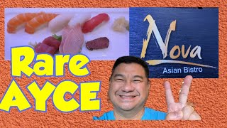 I Try a RARE AYCE Sushi Restaurant in New Hyde Park, New York - NOVA ASIAN BISTRO