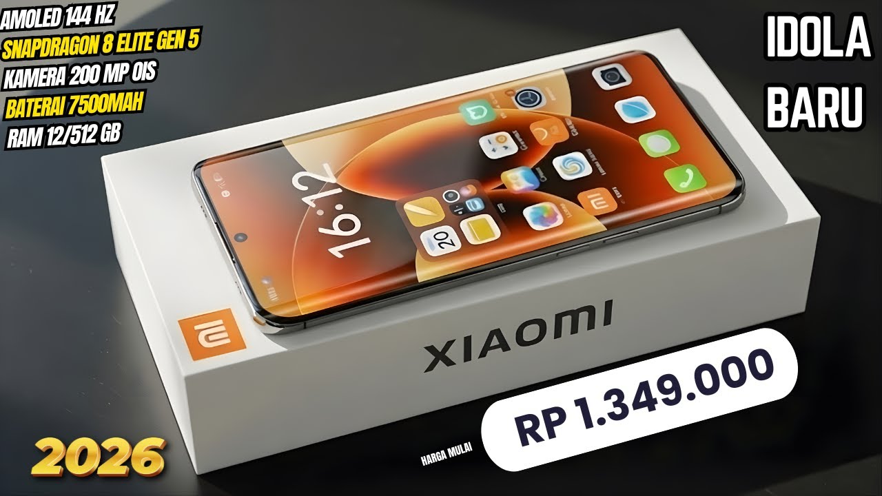 BARU SAJA DIRILIS‼️RAM 12/512GB, 7500mAh - HP XIAOMI TERBARU JANUARI 2026